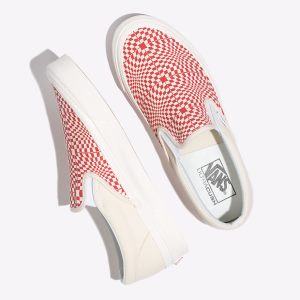 Vans Erkek Kaykay Ayakkabısı Anaheim Factory Slip-On 98 DX Kırmızı/Beyaz | 40986-401